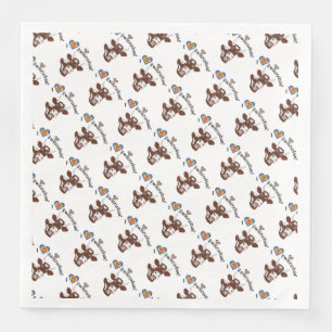 En Papier La serviette correcte à la fondue ou raclette