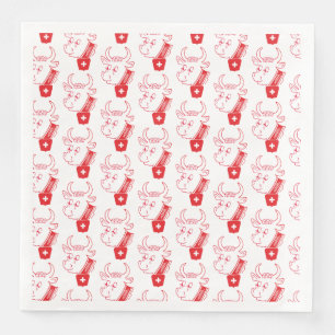 En Papier La serviette correcte à la fondue ou raclette