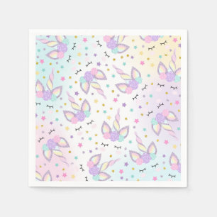 En Papier Licorne lunatique de serviette de fête