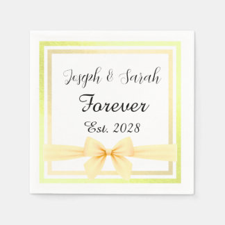 En Papier Modèle de serviette de mariage élégant minimaliste