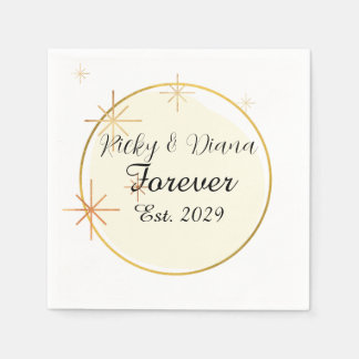 En Papier Modèle de serviette de mariage élégant minimaliste