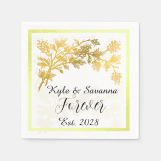 En Papier Modèle de serviette de mariage élégant minimaliste