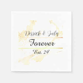 En Papier Modèle de serviette de mariage minimaliste élégant