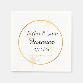 En Papier Modèle de serviette de mariage minimaliste élégant