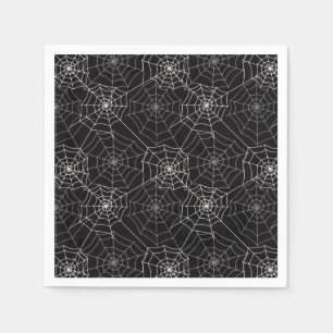En Papier Motif Web Halloween Spider   Serviette de table