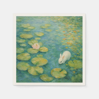 En Papier Murmures au bassin aux nénuphars - Serviette de ta