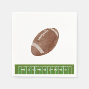 En Papier Oh garçon football Baby shower serviette