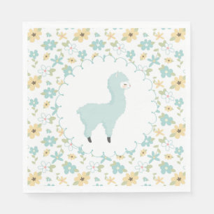 En Papier Petites serviettes bleues de lama