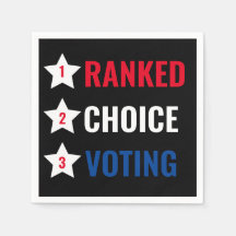 Ranked Choice Voting RCV party cocktails serviette