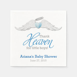 En Papier Remerciez le ciel des serviettes de baby shower de