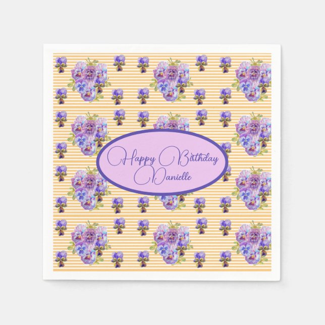 En Papier Serviette à fleurs chic Shabby Jaune (Devant)