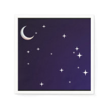 Serviette à thème nuit avec dégradé bleu et noir