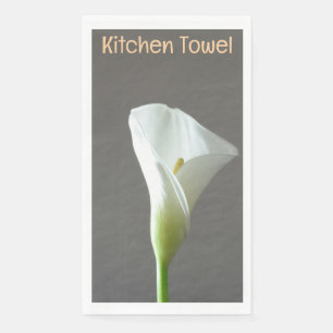 En Papier Serviette blanche gris Fleur