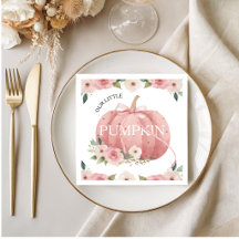 Serviette de bébé pour la baby shower de citrouill
