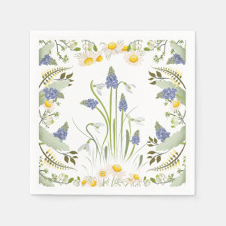 En Papier Serviette de cocktail Fleurs d'été