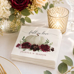 En Papier Serviette de cocktail pour mariage d'automne à cit