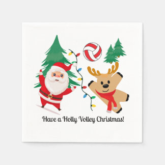 En Papier Serviette de cocktail pour Noël avec volley-ball e