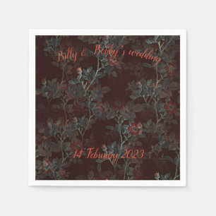 En Papier Serviette de cocktail rose foncé. Personnalisable 