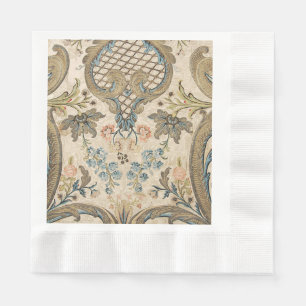 En Papier Serviette de déjeuner à motif floral Louis XV avec