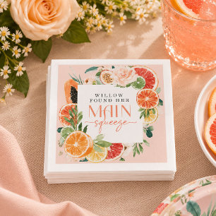 En Papier Serviette de douche de mariage Tropical Citrus