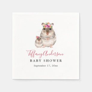En Papier Serviette de douche pour bébé à fleurs Maman douce