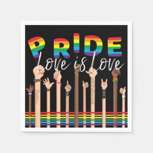 En Papier Serviette de fête arc-en-ciel LGBT Fierté Gay