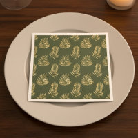 Serviette de fête aux feuilles de fougère à effet 