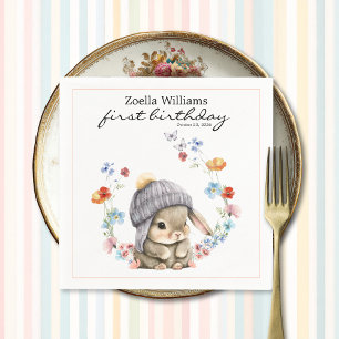 En Papier Serviette de fête d'anniversaire Wildflower Sweet
