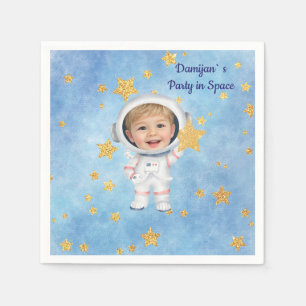 En Papier Serviette de fête d'astronaute Little Star