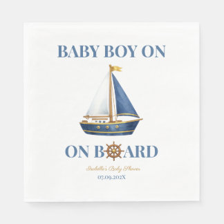 En Papier Serviette de fête pour bébé Petit Marin