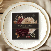 Serviette de mariage florale vintage sorcière
