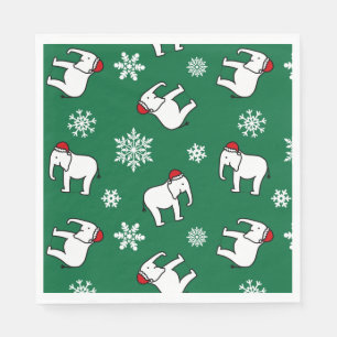 En Papier Serviette de Noël pour fête de l'Éléphant Blanc (V
