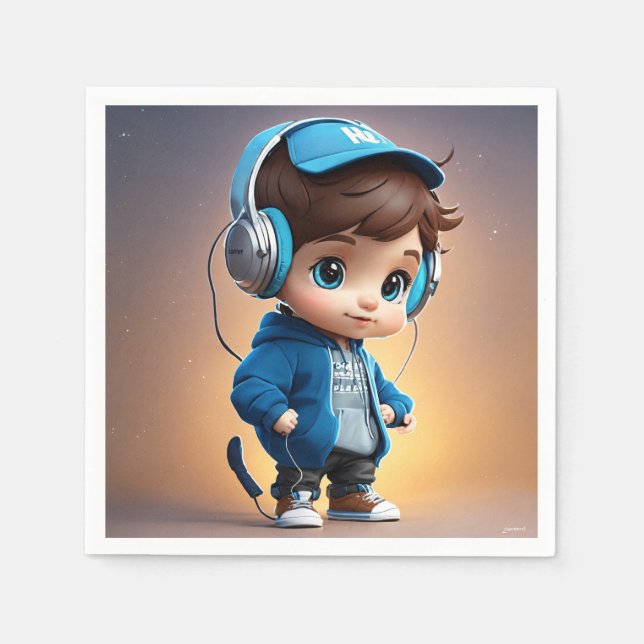 En Papier serviette de table (Devant)