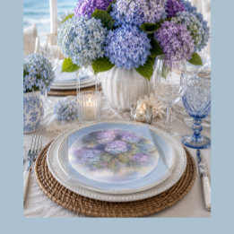 En Papier Serviette de table aquarelle Lilas Hydrangea