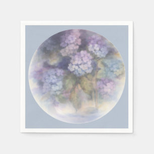En Papier Serviette de table aquarelle Lilas Hydrangea