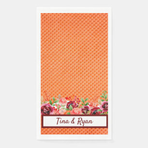 En Papier Serviette de toilette élégante florale personnalis