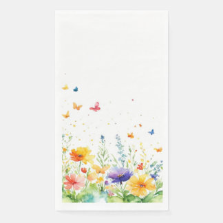 En Papier Serviette de toilette papillon de jardin floral de