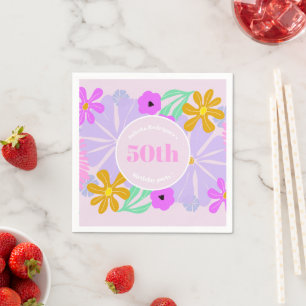 En Papier Serviette florale rose mignonne romantique pour 50
