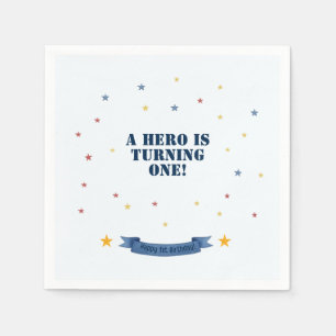 En Papier Serviette Héros Fête d'anniversaire des 1 an de l'
