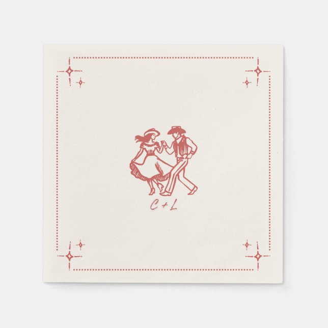 En Papier Serviette occidentale personnalisée (Devant)