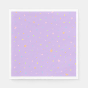 En Papier Serviette Pastel Confettis et Étoiles