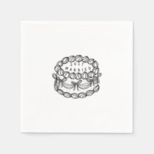 En Papier Serviette personnalisée - Marié - Gâteau Vintage