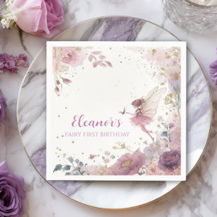 En Papier Serviette personnalisée pour le premier anniversai
