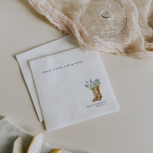 En Papier Serviette pour Baby Shower Bottes à l'aquarelle