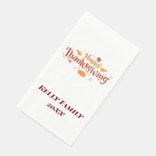 En Papier Serviette Thanksgiving Sur Mesure