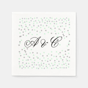 En Papier Serviettes à la menthe et à l'argent