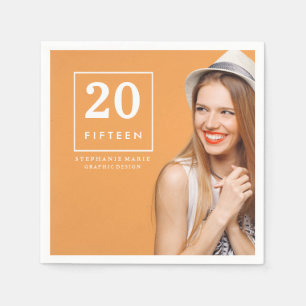 En Papier Serviettes chics d'obtention du diplôme de photo