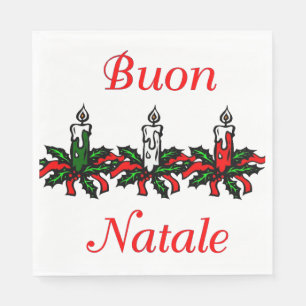 En Papier Serviettes de Buon Natale
