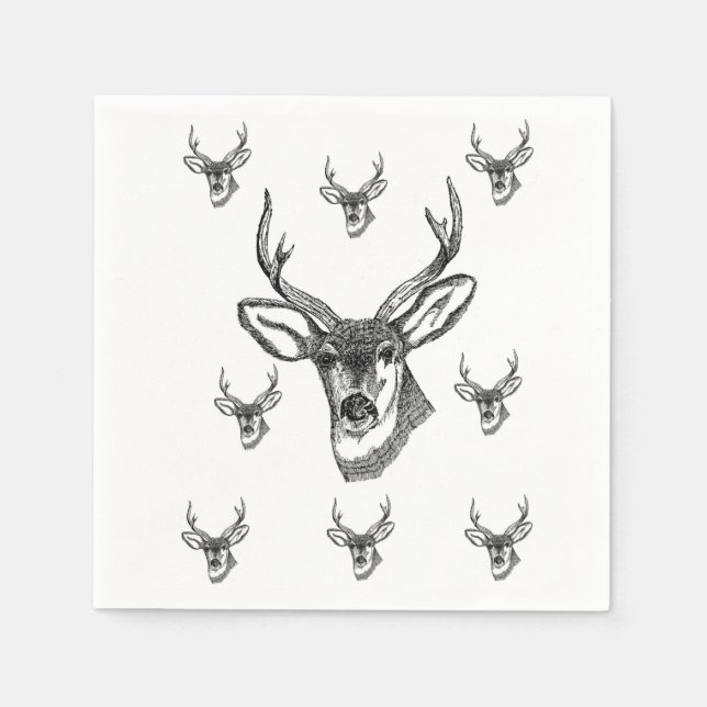 En Papier Serviettes de cerfs (Devant)
