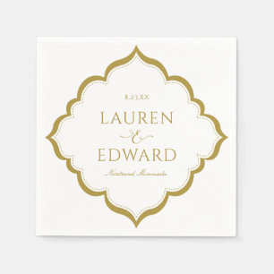 En Papier Serviettes de cocktail élégantes pour mariage avec
